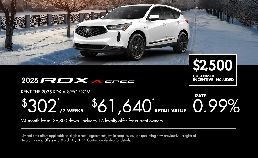Bannière de Promotion Acura RDX 2025